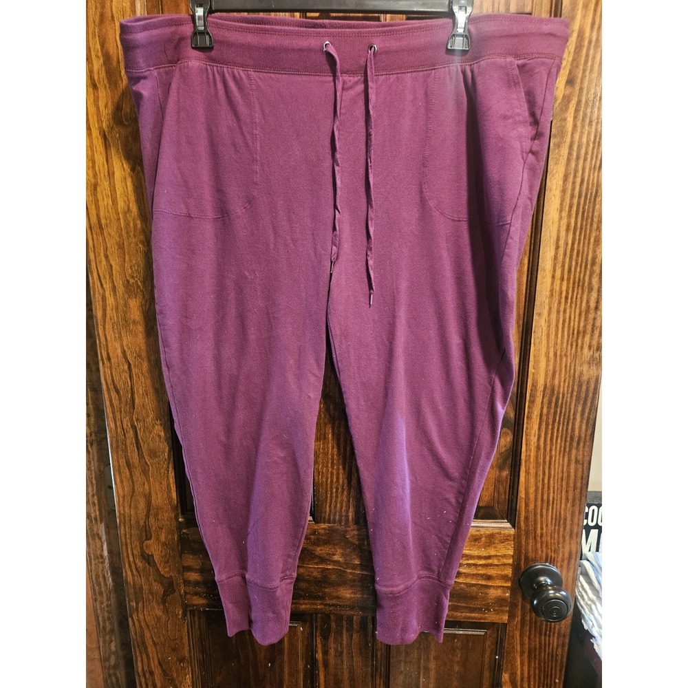 Torrid Size 4 4X Burgundy Jogger Sweatpants Drawstring Lounge Plus Size 26/28